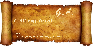 György Antal névjegykártya